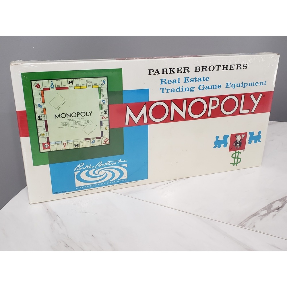 SEALED Vintage 1961 Monopoly Parker Brothers Board Game Factory Sealed